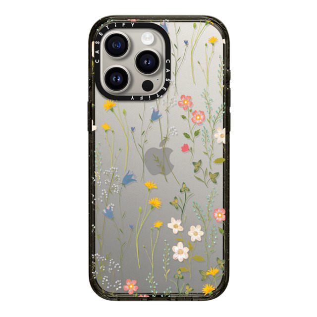 Artiisan x CASETiFY iPhone 15 Pro Max ケース ブラック インパクトケース Dreamy Floral Pattern