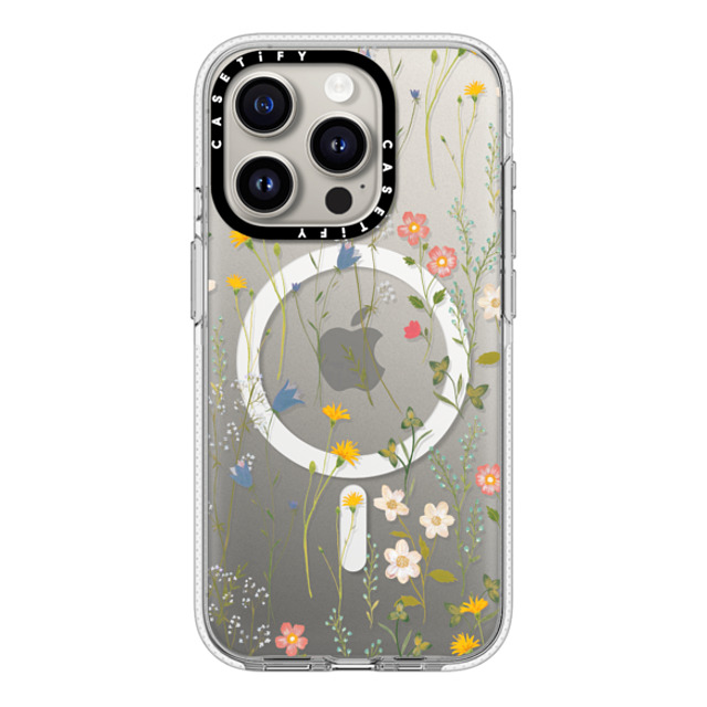 Artiisan x CASETiFY iPhone 15 Pro ケース クリア クリア ケース MagSafe対応 Dreamy Floral Pattern