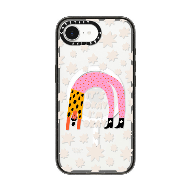 Kristen Peers x CASETiFY iPhone 16e ケース Star,Cartoon ブラック インパクトケース MagSafe対応 It's Okay, I'm Okay by Kristen Peers Back to School Kristen Peers x CASETiFY iPhone 16e ケース Star,Cartoon ブラック インパクトケース MagSafe対応 It's Okay, I'm Okay by Kristen Peers Back to School