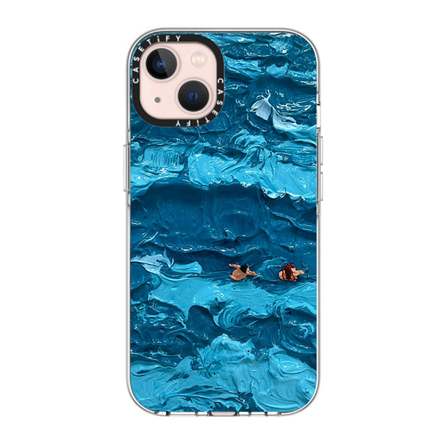 Lee Sang Won x CASETiFY iPhone 13 ケース クリア クリア ケース MagSafe対応 Floating People #1