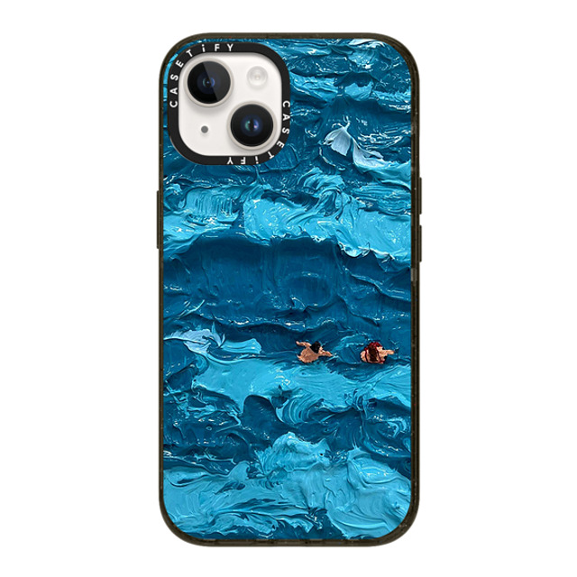 Lee Sang Won x CASETiFY iPhone 14 ケース ブラック インパクトケース Floating People #1