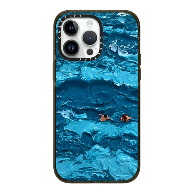 Lee Sang Won x CASETiFY iPhone 14 Pro Max ケース ブラック インパクトケース MagSafe対応 Floating People #1