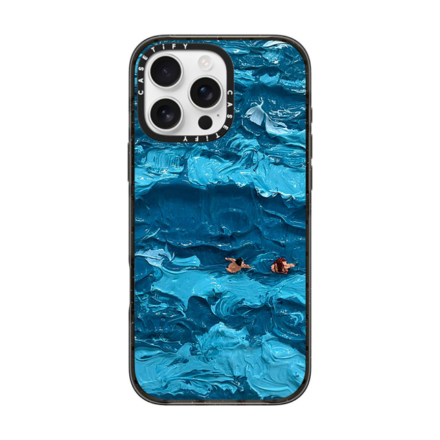 Lee Sang Won x CASETiFY iPhone 16 Pro Max ケース ブラック インパクトケース MagSafe対応 Floating People #1