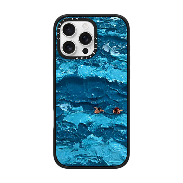 Lee Sang Won x CASETiFY iPhone 16 Pro Max ケース マットブラック インパクトケース MagSafe対応 Floating People #1