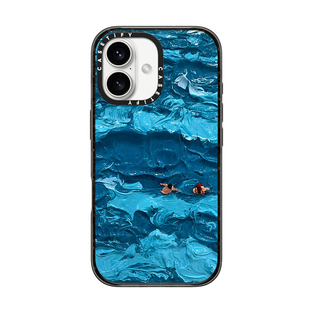 Lee Sang Won x CASETiFY iPhone 16 ケース ブラック インパクトケース Floating People #1