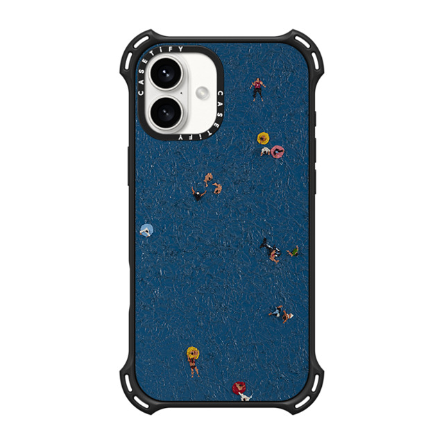 Lee Sang Won x CASETiFY iPhone 16 Plus ケース マットブラック バウンスケース Floating People #2