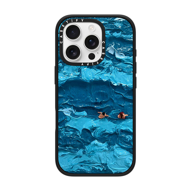 Lee Sang Won x CASETiFY iPhone 16 Pro ケース マットブラック インパクトケース MagSafe対応 Floating People #1