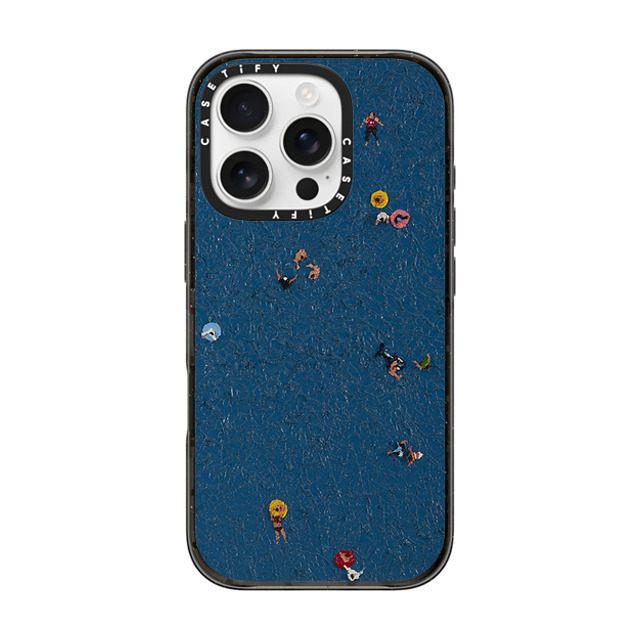 Lee Sang Won x CASETiFY iPhone 16 Pro ケース ブラック インパクトケース MagSafe対応 Floating People #2