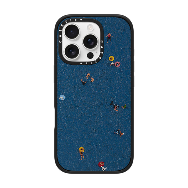 Lee Sang Won x CASETiFY iPhone 16 Pro ケース マットブラック インパクトケース MagSafe対応 Floating People #2