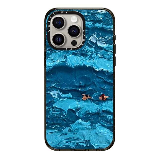 Lee Sang Won x CASETiFY iPhone 15 Pro Max ケース ブラック インパクトケース Floating People #1