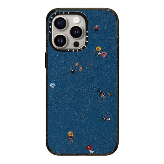 Lee Sang Won x CASETiFY iPhone 15 Pro Max ケース ブラック インパクトケース MagSafe対応 Floating People #2