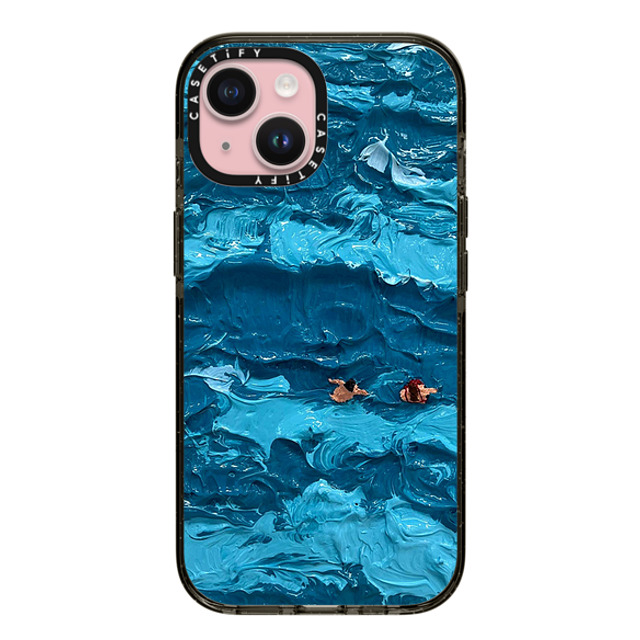 Lee Sang Won x CASETiFY iPhone 15 ケース ブラック インパクトケース Floating People #1