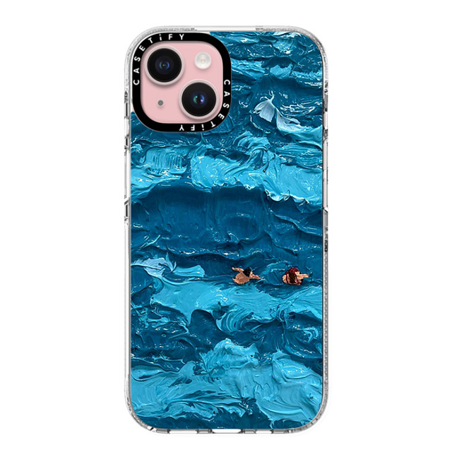 Lee Sang Won x CASETiFY iPhone 15 ケース クリア クリア ケース MagSafe対応 Floating People #1