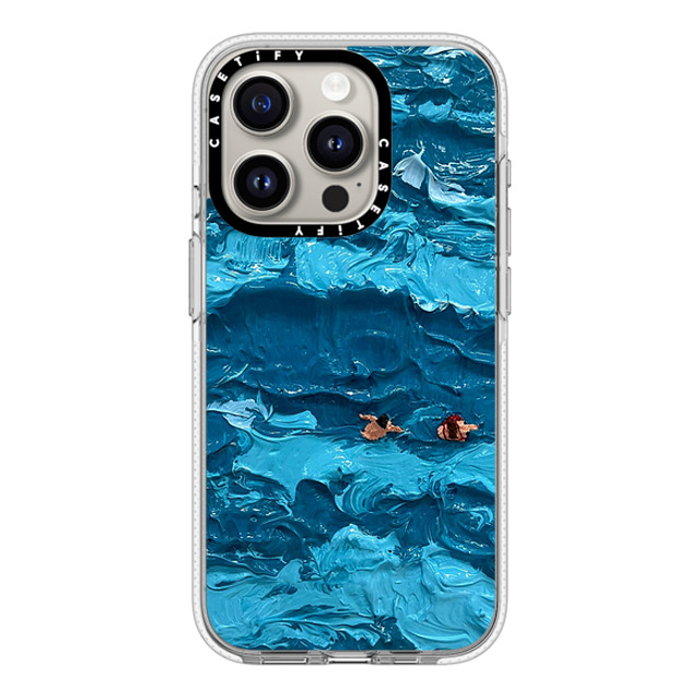 Lee Sang Won x CASETiFY iPhone 15 Pro ケース クリア クリア ケース MagSafe対応 Floating People #1