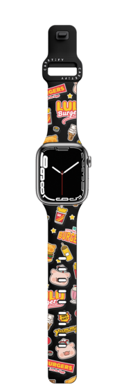 Apple Watch SE 3 (44mm) - Burgers Stickermania by LuLu the Piggy