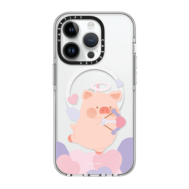 Lulu the Piggy x CASETiFY iPhone 14 Pro Case Clear Clear Case MagSafe Compatible LuLu The Piggy Love Cupid Case Lulu the Piggy x CASETiFY iPhone 14 Pro Case Clear Clear Case MagSafe Compatible LuLu The Piggy Love Cupid Case