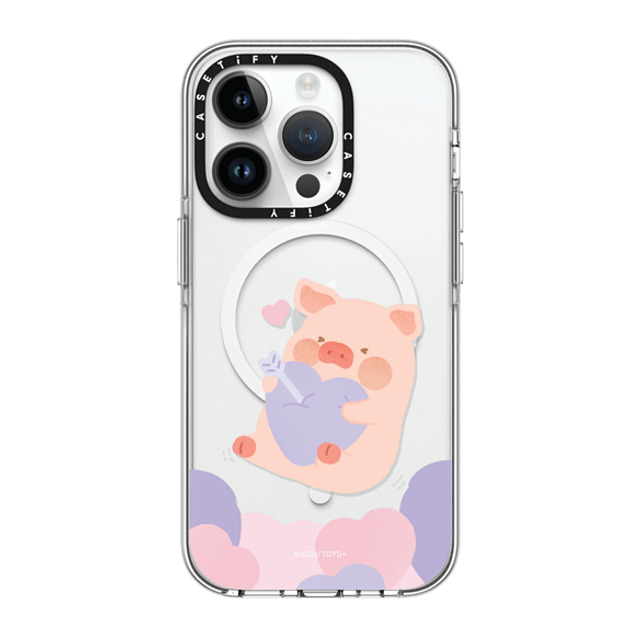 Lulu the Piggy x CASETiFY iPhone 14 Pro Case Clear Clear Case MagSafe Compatible LuLu the Piggy Lovestruck Case Lulu the Piggy x CASETiFY iPhone 14 Pro Case Clear Clear Case MagSafe Compatible LuLu the Piggy Lovestruck Case