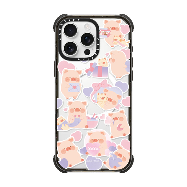 Lulu the Piggy x CASETiFY iPhone 16 Pro Max Case Black ウルトラ インパクトケース MagSafe 対応 LuLu The Piggy Sticker Case Lulu the Piggy x CASETiFY iPhone 16 Pro Max Case Black ウルトラ インパクトケース MagSafe 対応 LuLu The Piggy Sticker Case