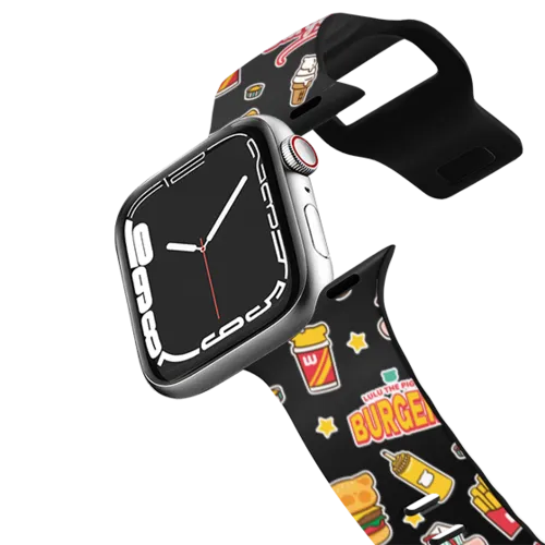 Apple Watch Series 7-9 (45mm) - Burgers Stickermania by LuLu the Piggy