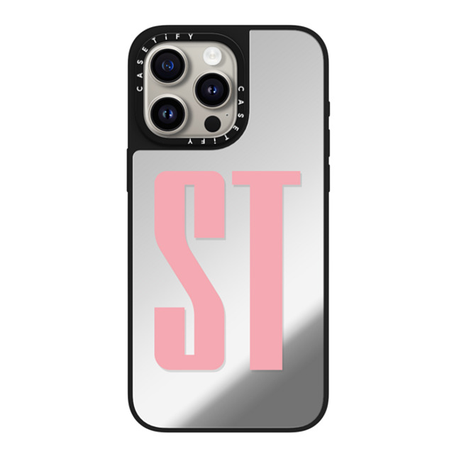 CASETiFY iPhone 15 Pro Max Case Silver on Black ミラーケース MagSafe対応 Custom Case - ST CASETiFY iPhone 15 Pro Max Case Silver on Black ミラーケース MagSafe対応 Custom Case - ST