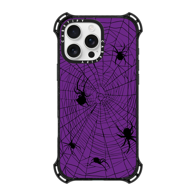 CASETiFY iPhone 16 Pro Max ケース ブラック バウンスケース Spider Webs lara torrance