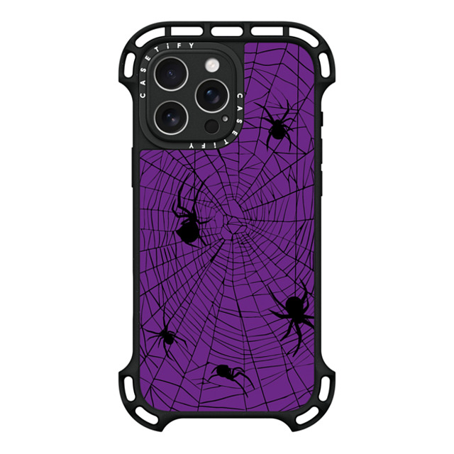 CASETiFY iPhone 16 Pro Max ケース ブラック ウルトラ バウンスケース MagSafe対応 Spider Webs lara torrance