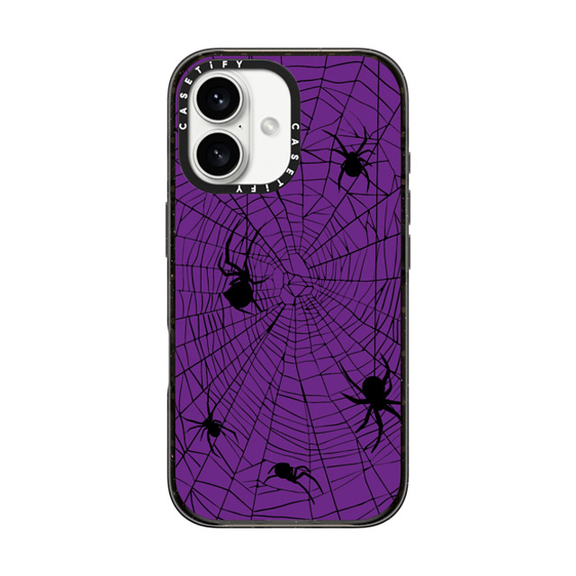 CASETiFY iPhone 16 ケース ブラック インパクトケース MagSafe対応 Spider Webs lara torrance