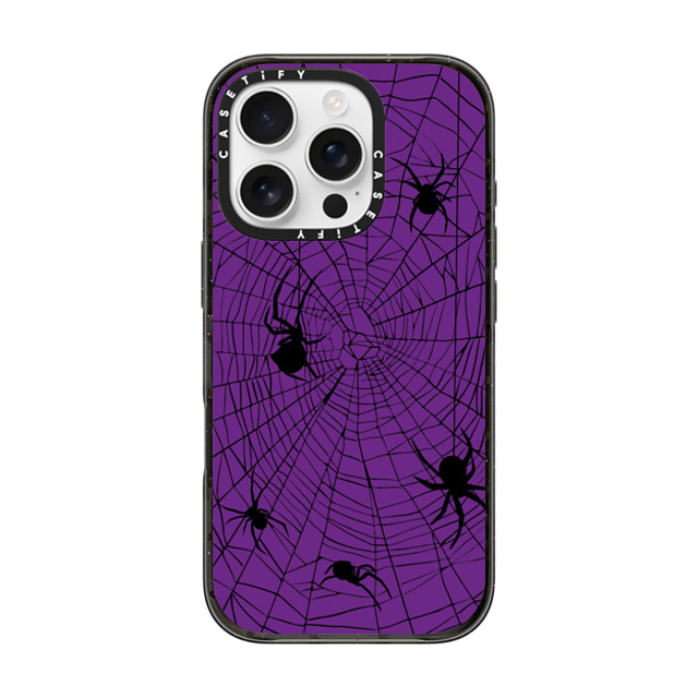 CASETiFY iPhone 16 Pro ケース ブラック インパクトケース MagSafe対応 Spider Webs lara torrance