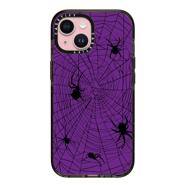 CASETiFY iPhone 15 ケース ブラック インパクトケース Spider Webs lara torrance