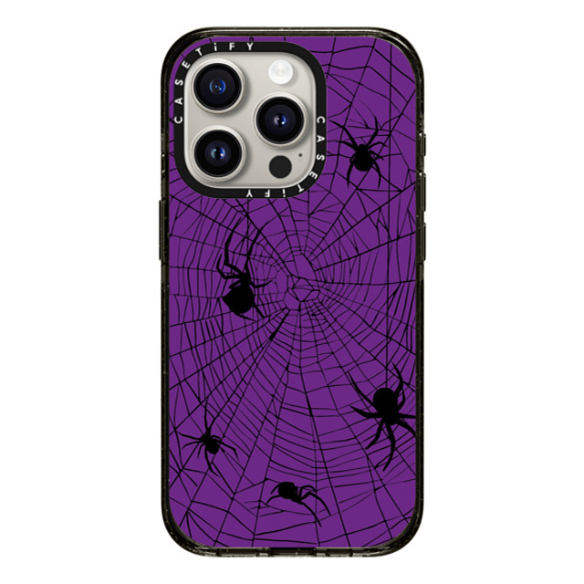 CASETiFY iPhone 15 Pro ケース ブラック インパクトケース Spider Webs lara torrance