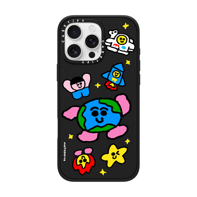Maitoparta x CASETiFY iPhone 16 Pro Max Case Cartoon Matte Black Impact Case MagSafe Compatible SPACE Back to School Maitoparta x CASETiFY iPhone 16 Pro Max Case Cartoon Matte Black Impact Case MagSafe Compatible SPACE Back to School