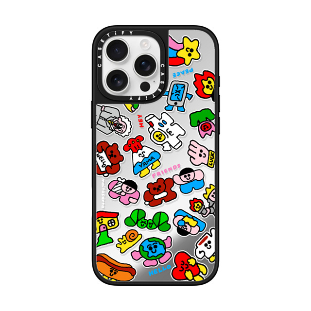 Maitoparta x CASETiFY iPhone 16 Pro Max Case Cartoon,Pop Art Silver on Black ミラーケース MagSafe対応 NEO FRIENDS Mother's Day Maitoparta x CASETiFY iPhone 16 Pro Max Case Cartoon,Pop Art Silver on Black ミラーケース MagSafe対応 NEO FRIENDS Mother's Day