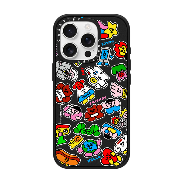 Maitoparta x CASETiFY iPhone 16 Pro Case Cartoon,Pop Art マットブラック Impact Case MagSafe Compatible NEO FRIENDS Mother's Day Maitoparta x CASETiFY iPhone 16 Pro Case Cartoon,Pop Art マットブラック Impact Case MagSafe Compatible NEO FRIENDS Mother's Day