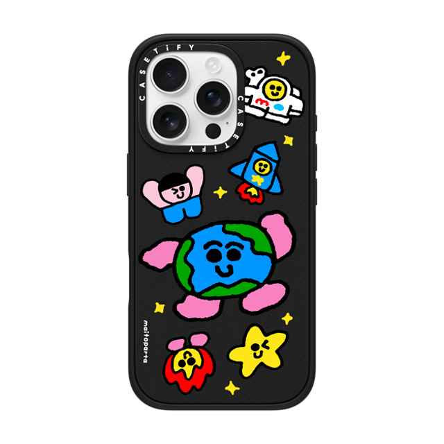 Maitoparta x CASETiFY iPhone 16 Pro Case Cartoon マットブラック Impact Case MagSafe Compatible SPACE Mother's Day Maitoparta x CASETiFY iPhone 16 Pro Case Cartoon マットブラック Impact Case MagSafe Compatible SPACE Mother's Day