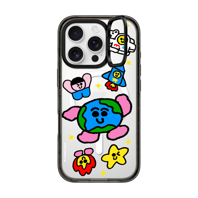 Maitoparta x CASETiFY iPhone 16 Pro ケース Cartoon ブラック インパクトリングスタンドケース MagSafe対応 SPACE Back to School Maitoparta x CASETiFY iPhone 16 Pro ケース Cartoon ブラック インパクトリングスタンドケース MagSafe対応 SPACE Back to School