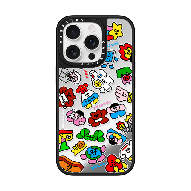 Maitoparta x CASETiFY iPhone 16 Pro Case Cartoon,Pop Art Silver on Black ミラーケース MagSafe対応 NEO FRIENDS Mother's Day Maitoparta x CASETiFY iPhone 16 Pro Case Cartoon,Pop Art Silver on Black ミラーケース MagSafe対応 NEO FRIENDS Mother's Day