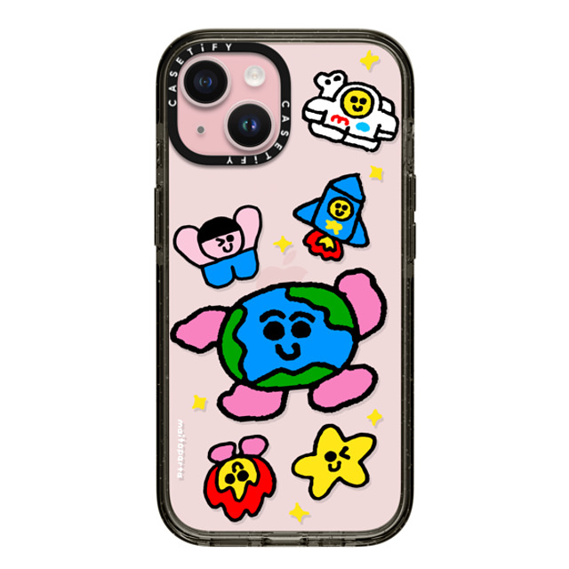 Maitoparta x CASETiFY iPhone 15 Case Cartoon ブラック インパクトケース SPACE Mother's Day Maitoparta x CASETiFY iPhone 15 Case Cartoon ブラック インパクトケース SPACE Mother's Day