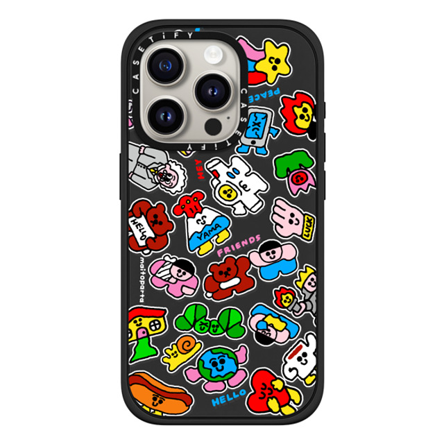 Maitoparta x CASETiFY iPhone 15 Pro Case Cartoon,Pop Art マットブラック Impact Case MagSafe Compatible NEO FRIENDS Mother's Day Maitoparta x CASETiFY iPhone 15 Pro Case Cartoon,Pop Art マットブラック Impact Case MagSafe Compatible NEO FRIENDS Mother's Day