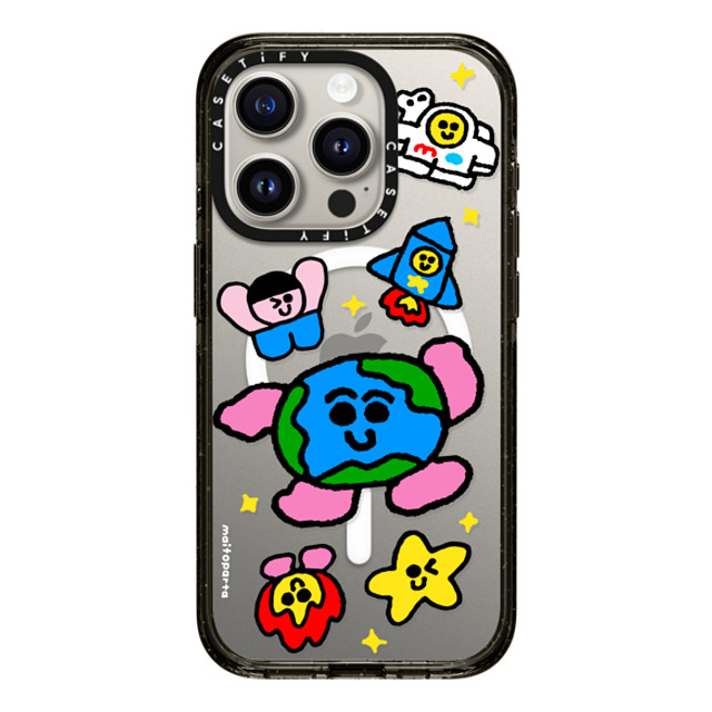Maitoparta x CASETiFY iPhone 15 Pro ケース Cartoon ブラック インパクトケース MagSafe対応 SPACE Back to School Maitoparta x CASETiFY iPhone 15 Pro ケース Cartoon ブラック インパクトケース MagSafe対応 SPACE Back to School