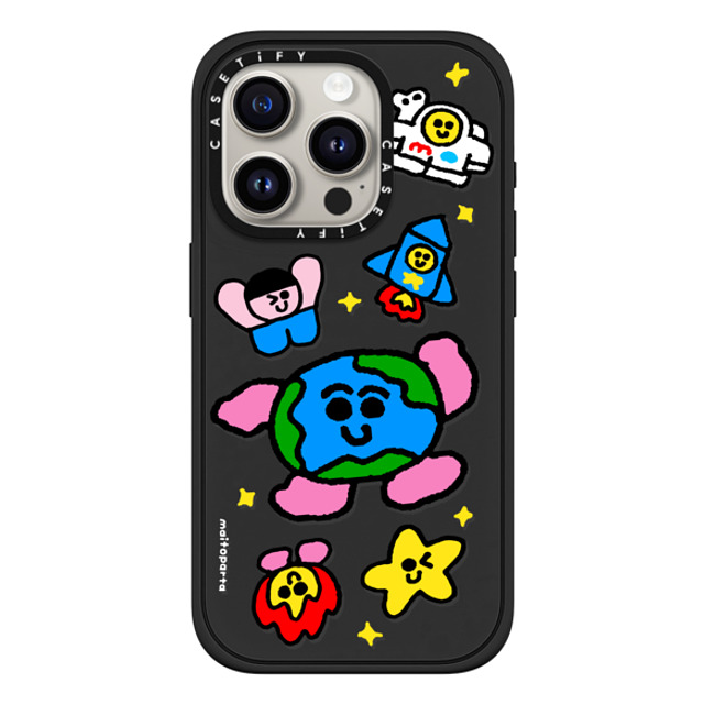 Maitoparta x CASETiFY iPhone 15 Pro ケース Cartoon マットブラック インパクトケース MagSafe対応 SPACE Back to School Maitoparta x CASETiFY iPhone 15 Pro ケース Cartoon マットブラック インパクトケース MagSafe対応 SPACE Back to School