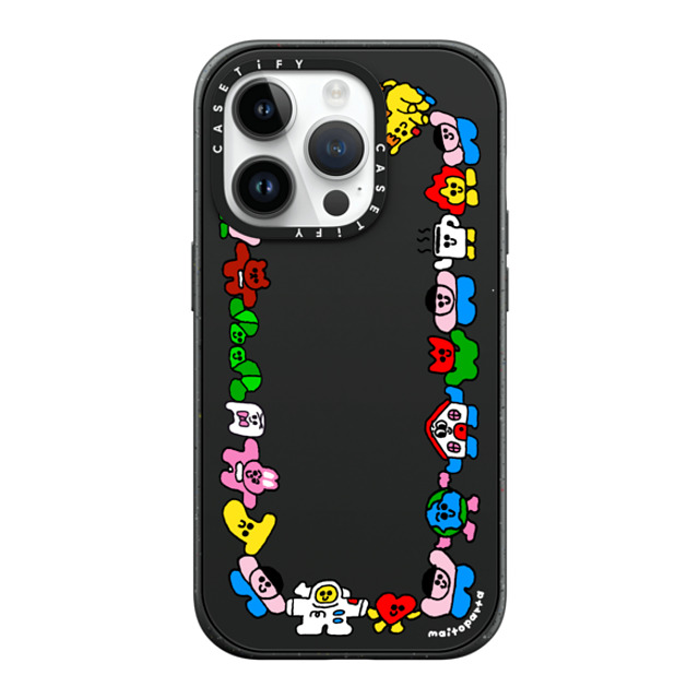 Maitoparta x CASETiFY iPhone 14 Pro ケース マットブラック インパクトケース MagSafe対応 HAND in HAND