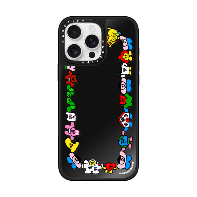 Maitoparta x CASETiFY iPhone 16 Pro Max Case Black on Black ミラーケース MagSafe対応 HAND in HAND Maitoparta x CASETiFY iPhone 16 Pro Max Case Black on Black ミラーケース MagSafe対応 HAND in HAND