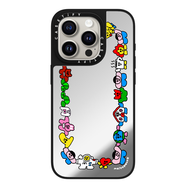 Maitoparta x CASETiFY iPhone 15 Pro Case Silver on Black ミラーケース MagSafe対応 HAND in HAND Maitoparta x CASETiFY iPhone 15 Pro Case Silver on Black ミラーケース MagSafe対応 HAND in HAND