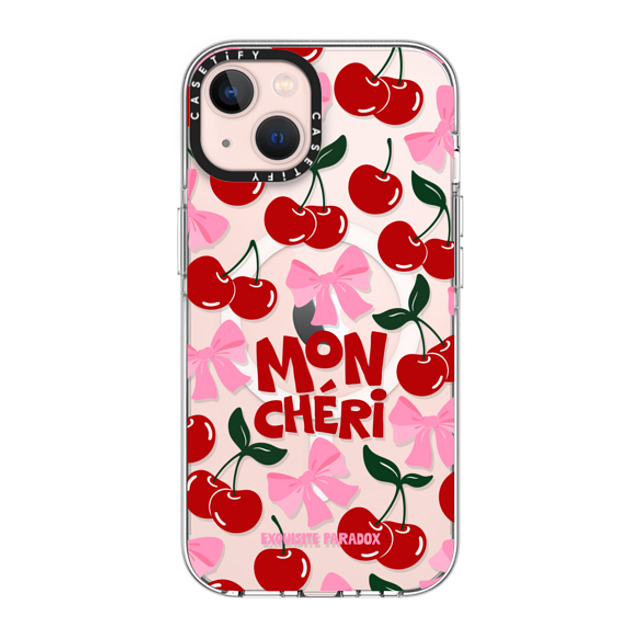 The Exquisite Paradox x CASETiFY iPhone 13 ケース クリア クリア ケース MagSafe対応 Mon Cheri Cherries