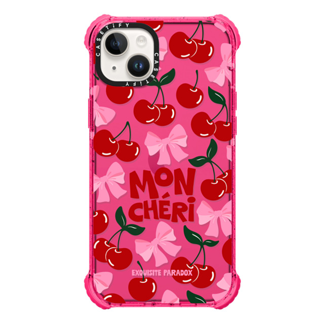 The Exquisite Paradox x CASETiFY iPhone 14 Plus ケース Bubble Gum ウルトラインパクトケース Mon Cheri Cherries