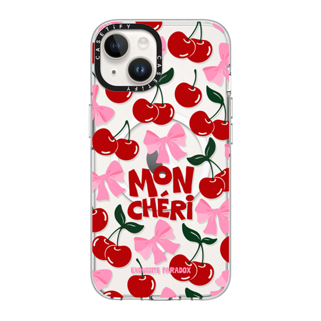 The Exquisite Paradox x CASETiFY iPhone 14 ケース クリア クリア ケース MagSafe対応 Mon Cheri Cherries