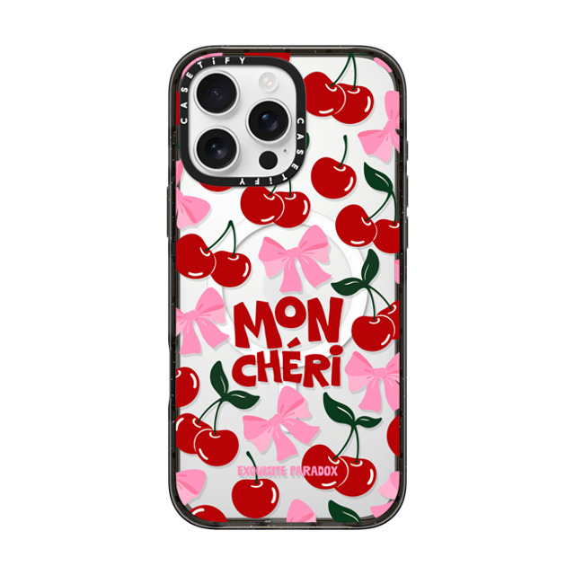The Exquisite Paradox x CASETiFY iPhone 16 Pro Max Case Black Impact Case MagSafe Compatible Mon Cheri Cherries The Exquisite Paradox x CASETiFY iPhone 16 Pro Max Case Black Impact Case MagSafe Compatible Mon Cheri Cherries