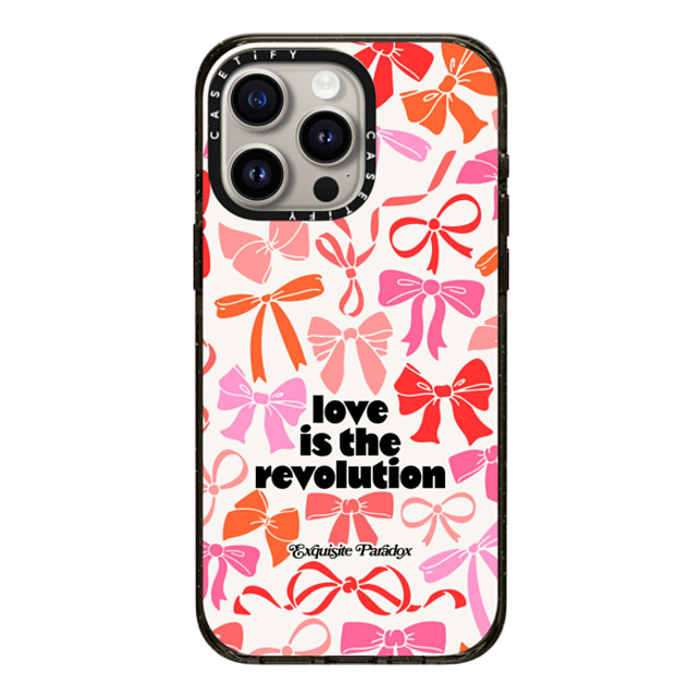 The Exquisite Paradox x CASETiFY iPhone 15 Pro Max Case Ribbon,Pattern Black Impact Case MagSafe Compatible Love Revolution Back to School The Exquisite Paradox x CASETiFY iPhone 15 Pro Max Case Ribbon,Pattern Black Impact Case MagSafe Compatible Love Revolution Back to School