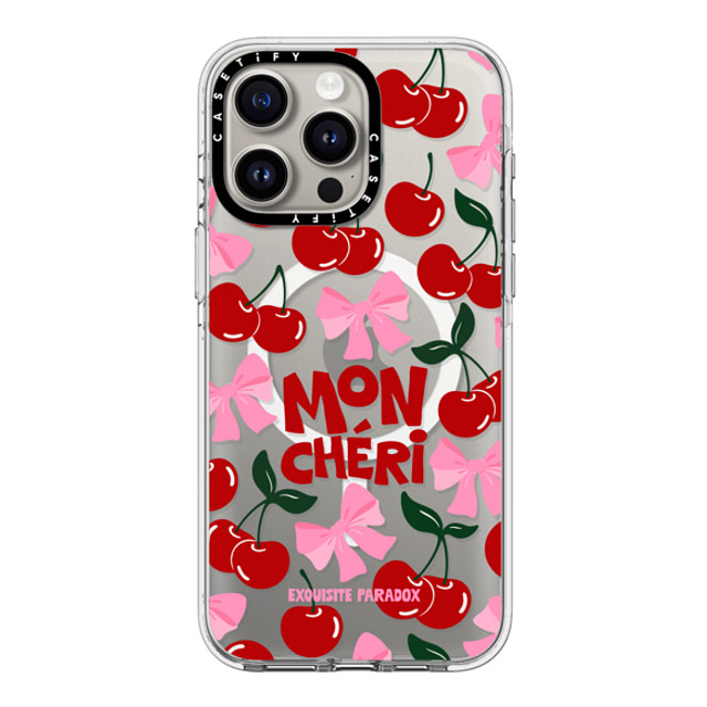 The Exquisite Paradox x CASETiFY iPhone 15 Pro Max ケース クリア クリア ケース MagSafe対応 Mon Cheri Cherries