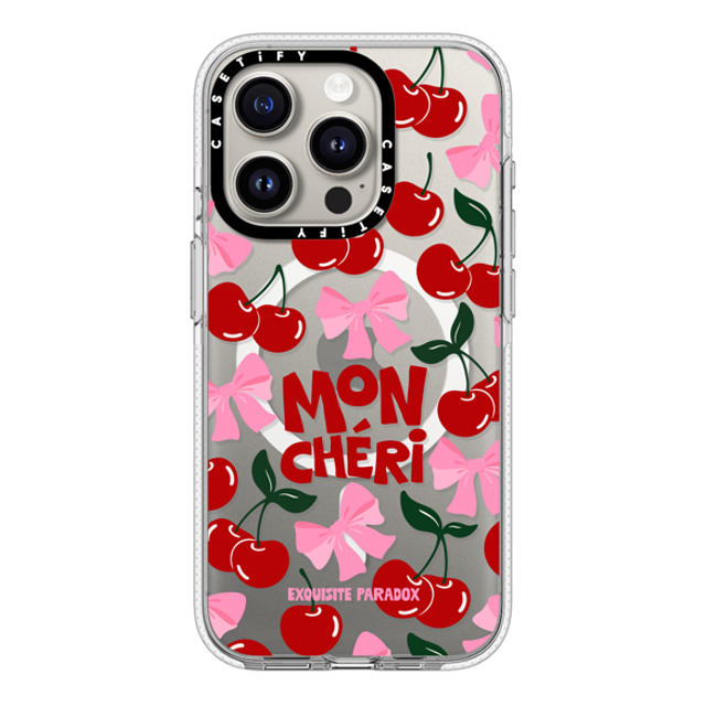 The Exquisite Paradox x CASETiFY iPhone 15 Pro ケース クリア クリア ケース MagSafe対応 Mon Cheri Cherries